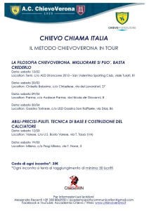 Chievo chiama Italia - Il metodo Chievoverona in tour